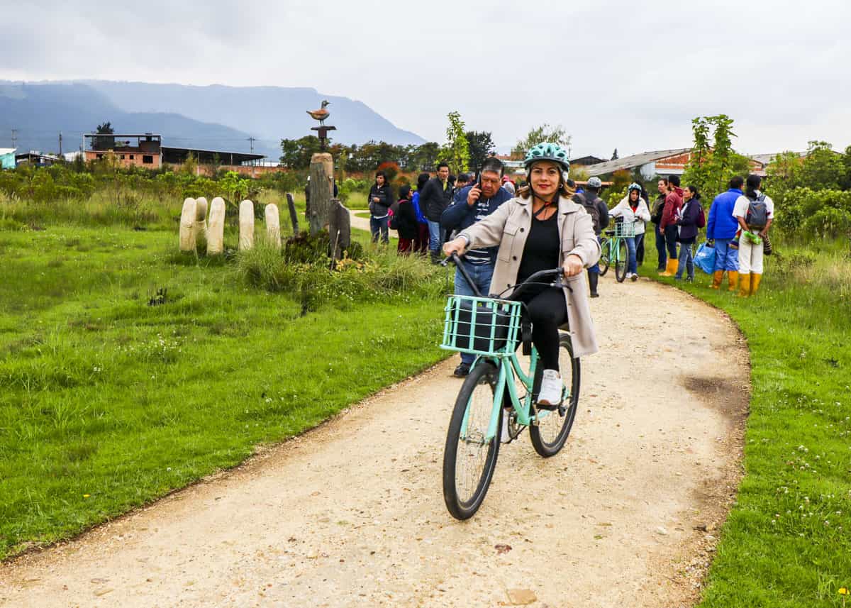 REcorrido en bicicletas ecoparque sabana, atracción especial de la Fundación Parque Jaime Duque