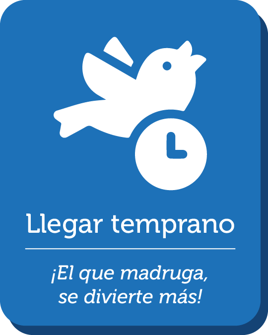 recomendaciones de visita, llegar temprano