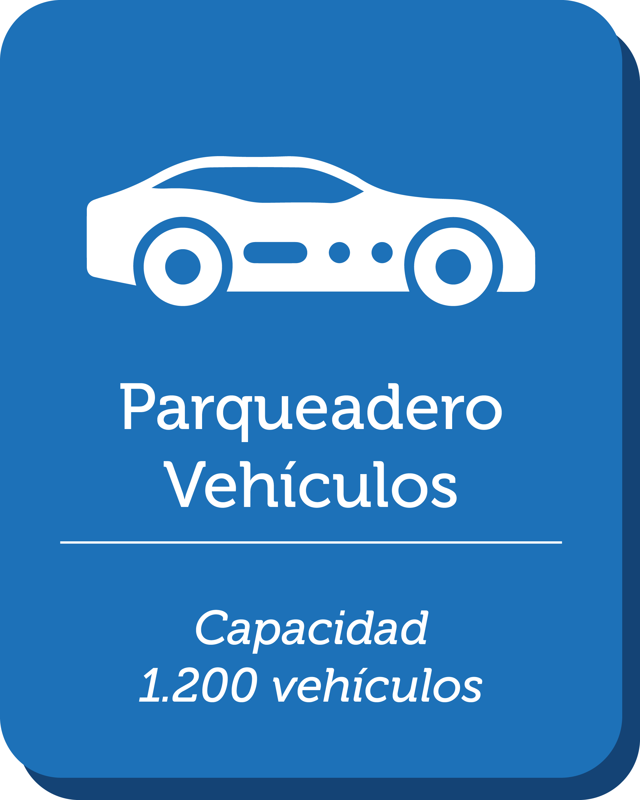 Ícono de auto indicando capacidad de parqueadero para visitantes del parque