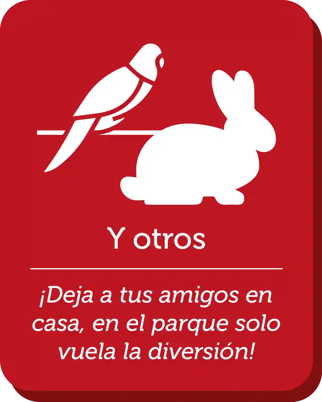 no se permite el ingreso de animales al parque