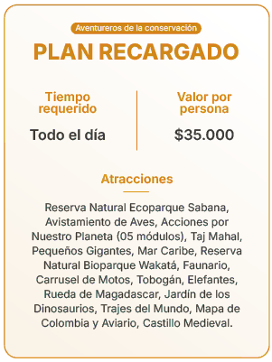 plan recargado pasaporte aventureros de la conservacion