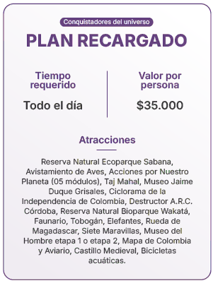 plan recargado pasaporte aventureros de la conservacion