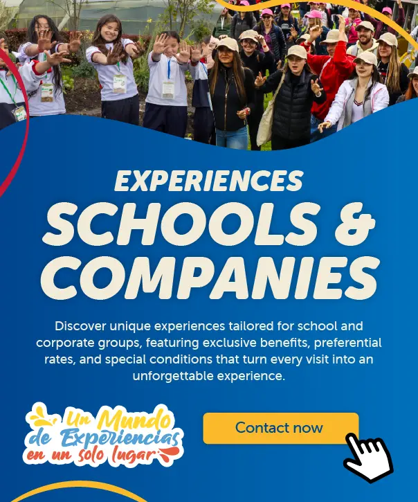 Disfruta de nuestra experiencias para grupos, colegios, empresas, cajas de compensación y alquiler de espacios para tus celebraciones sociales. Tarifas preferenciales y condiciones especiales.