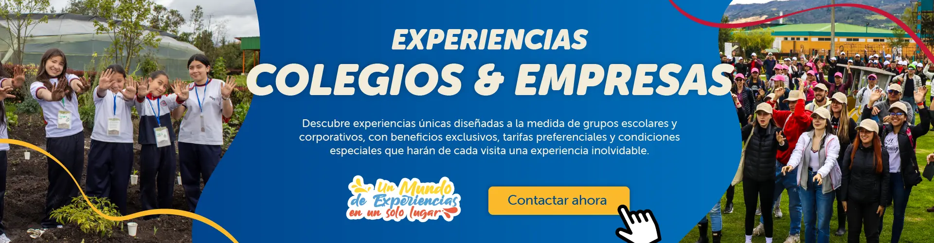 Disfruta de nuestra experiencias para grupos, colegios, empresas, cajas de compensación y alquiler de espacios para tus celebraciones sociales. Tarifas preferenciales y condiciones especiales.