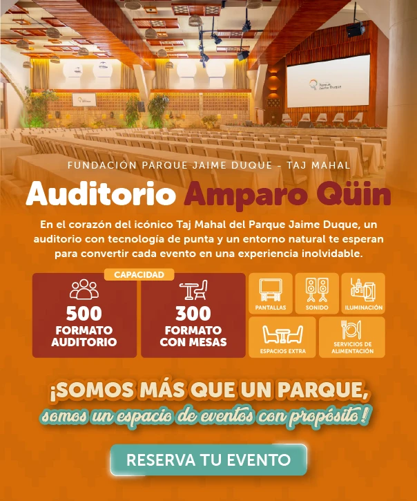 Auditorio Amparo Quin - Taj Mahal, Fundación Parque Jaime Duque - Disponible para alquiler para eventos - Tocancipá